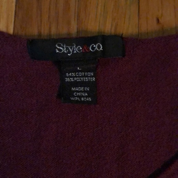 Plum and black block sweater - Picture 2 of 3